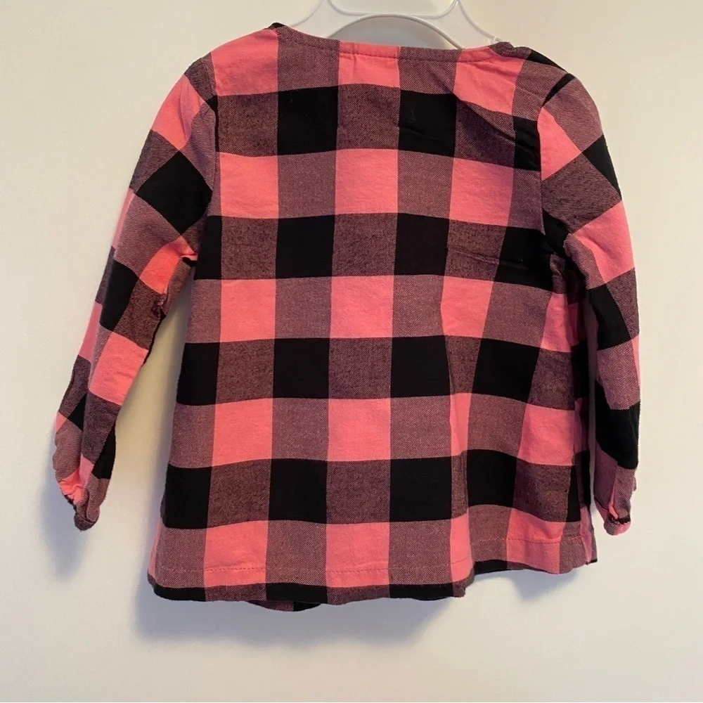 Carter's Baby Girls Leopard Print Pullover/ Flannel Blouses Tops Size 18 Months